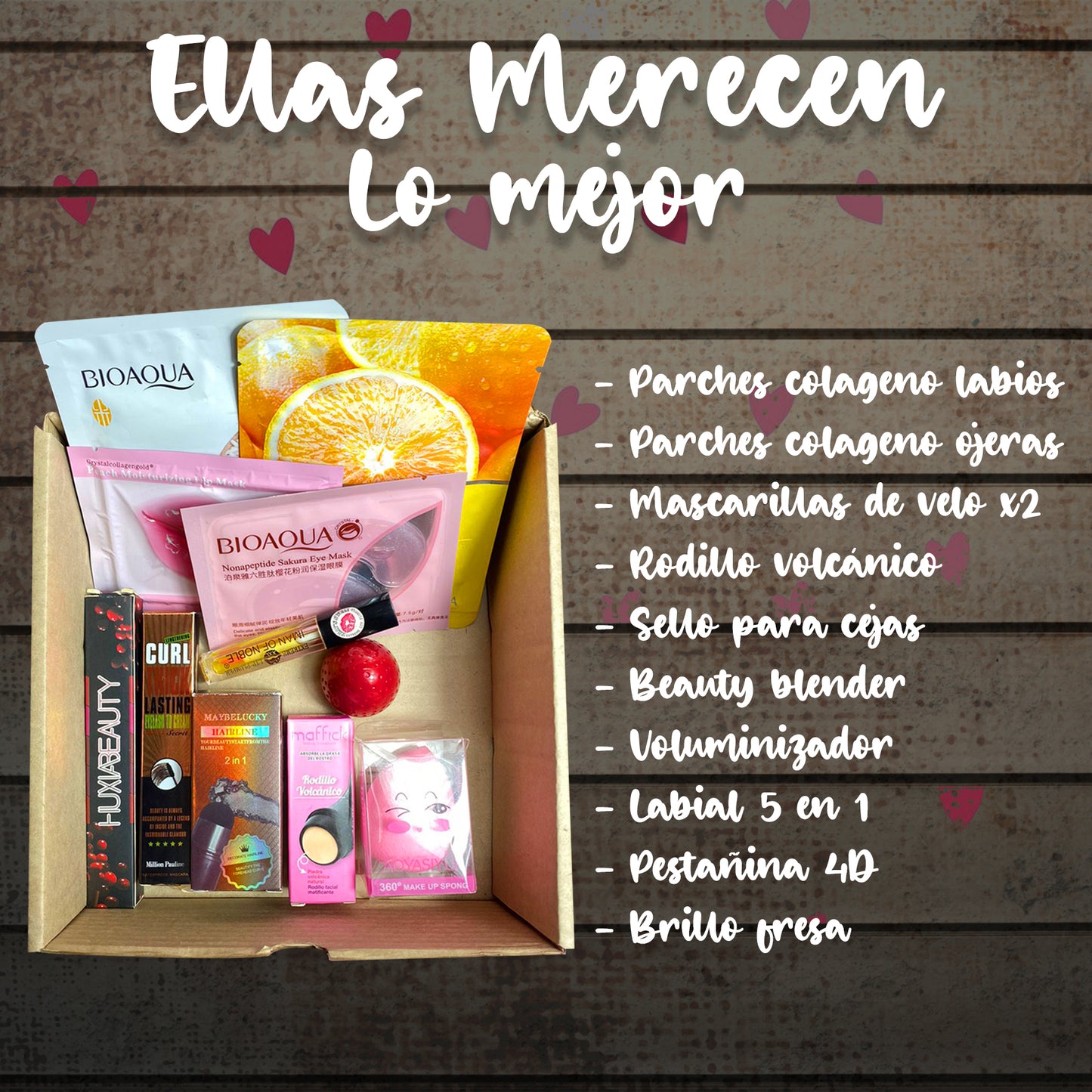 CAJA DIA MUJER MAQUILLAJE+ VELO ADICION